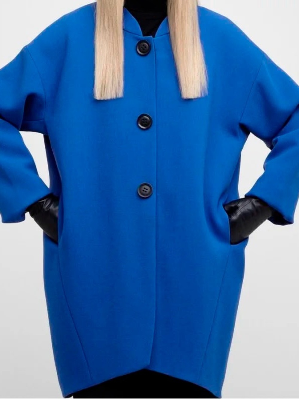 Lafayette 148 New York Black Jacket with Blue Trim